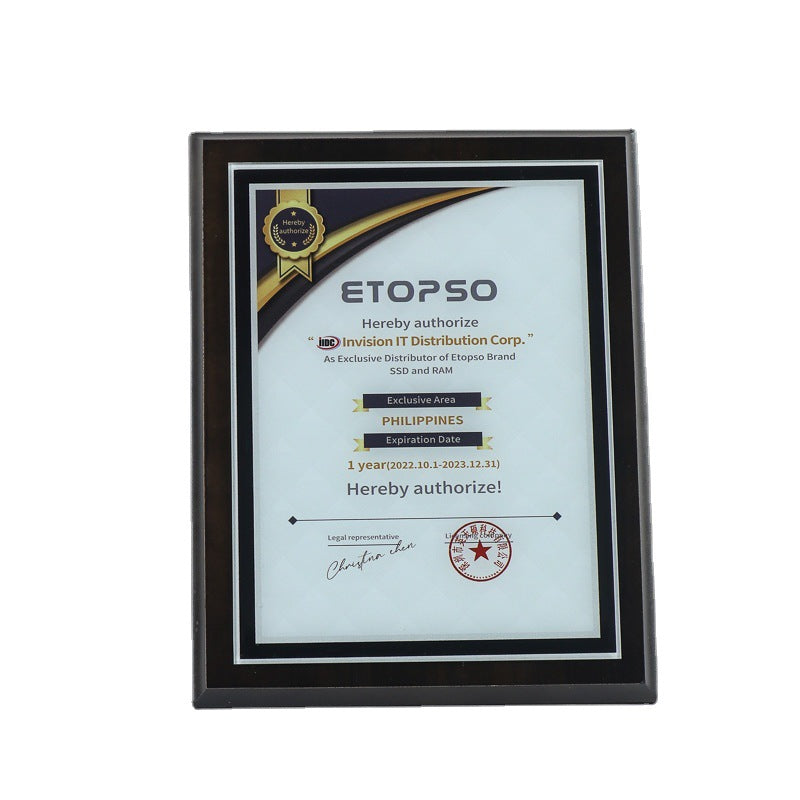 Wooden authorized plaque custom