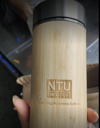 CORPORATE GIFTS BULK WITH PRINTING - Bamboo Bottle Customised