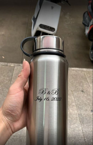 Corporate gifts Bulk With printing -  Stainless steel bottle customized