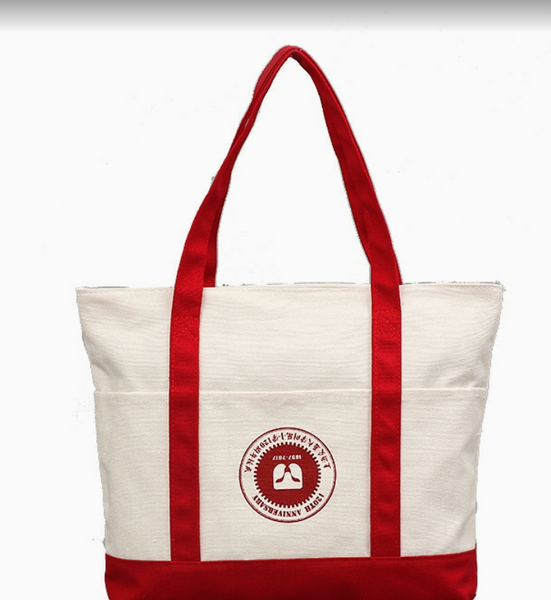 Corporate gifts Bulk With printing - Customised canvas bag with base and logo printing