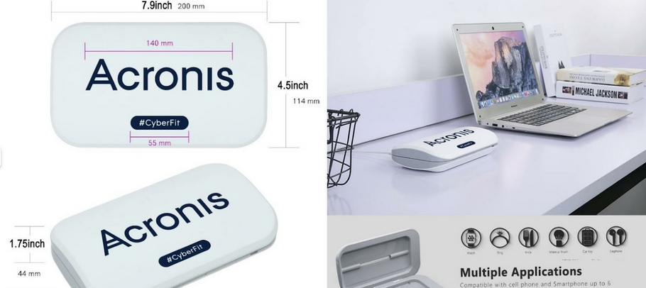 Corporate gifts Bulk With printing - Customised uv mobile phone sanitizer with logo