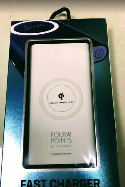 Corporate gifts Bulk With printing - Wireless power bank with laser engraving