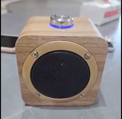 CORPORATE GIFTS BULK WITH PRINTING - Bamboo Wood Bluetooth Speaker