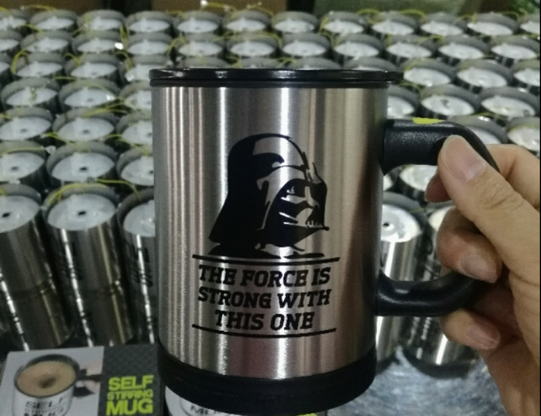 Corporate gifts Bulk With printing - mug with logo auto stirrer