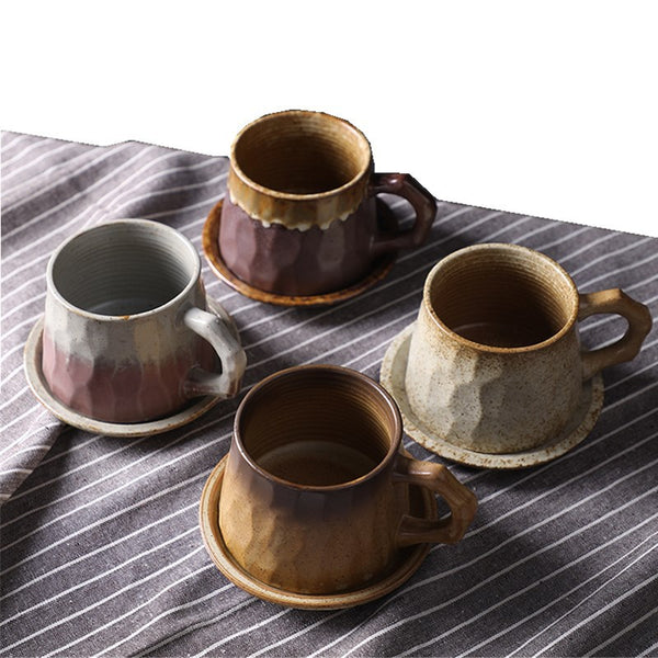 复古陶瓷咖啡杯碟套装
