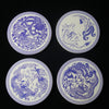 Load image into Gallery viewer, Dragon blue and white ceramic coasters