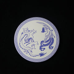 Dragon blue and white ceramic coasters