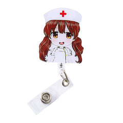 Nurse badge buckle Cartoon ID  Retractable buckle