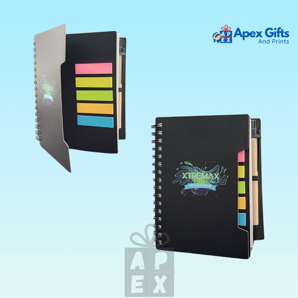 A5 Coil Spiral Notebook with Pen Eco-Friendly Kraft
