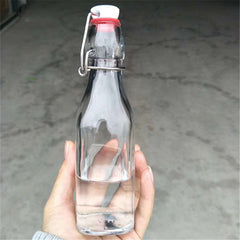 Empty enzyme glass bottle