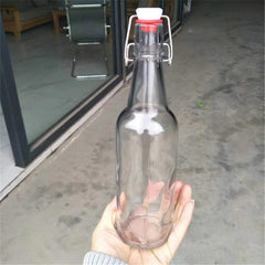 Empty enzyme glass bottle