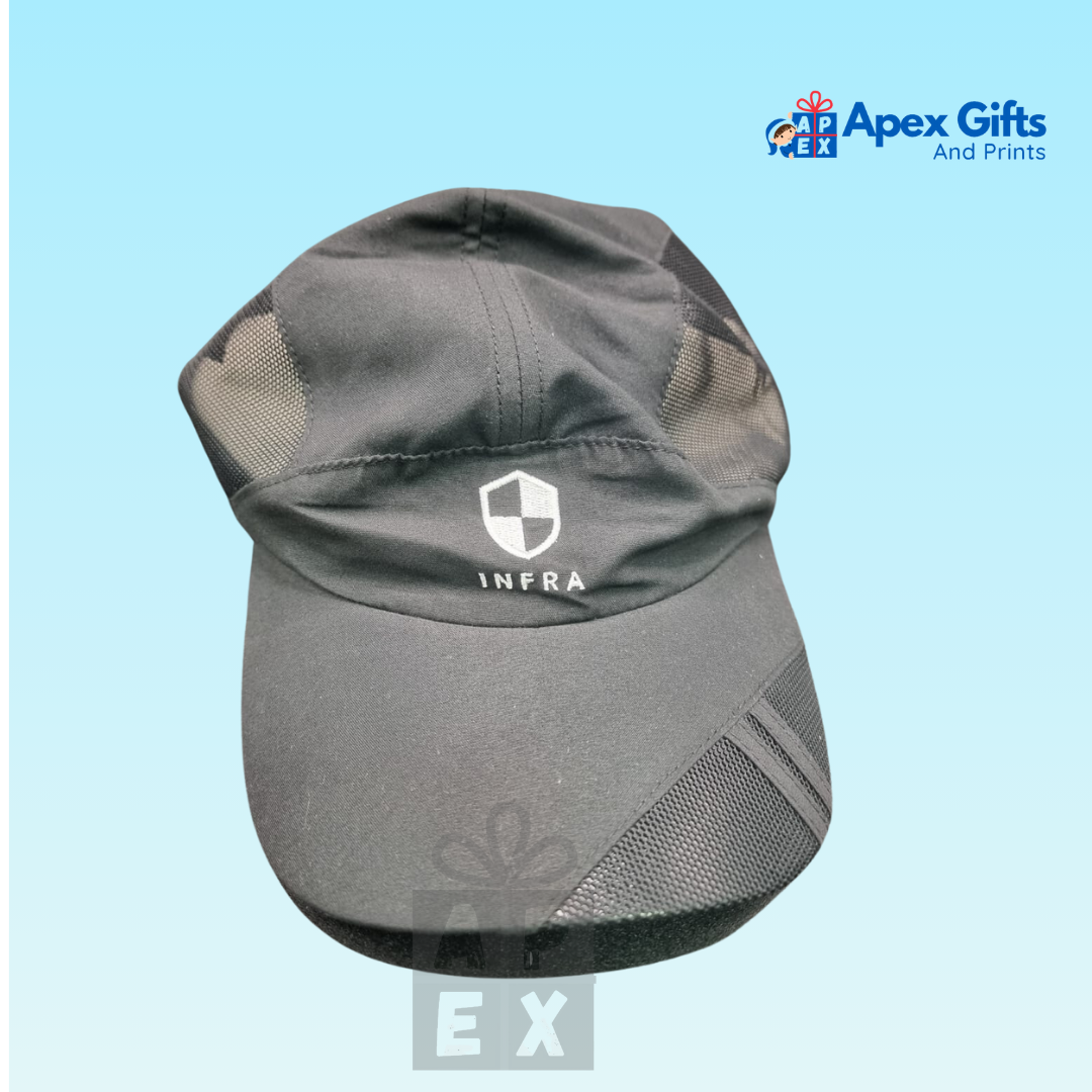 Customised DRI FIT STRIPE CAPS With Prints by Singapore Corporate
