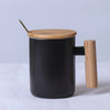 Load image into Gallery viewer, creative wood handle ceramic mug