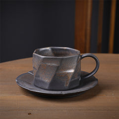 Vintage ceramic coffee cup and saucer set