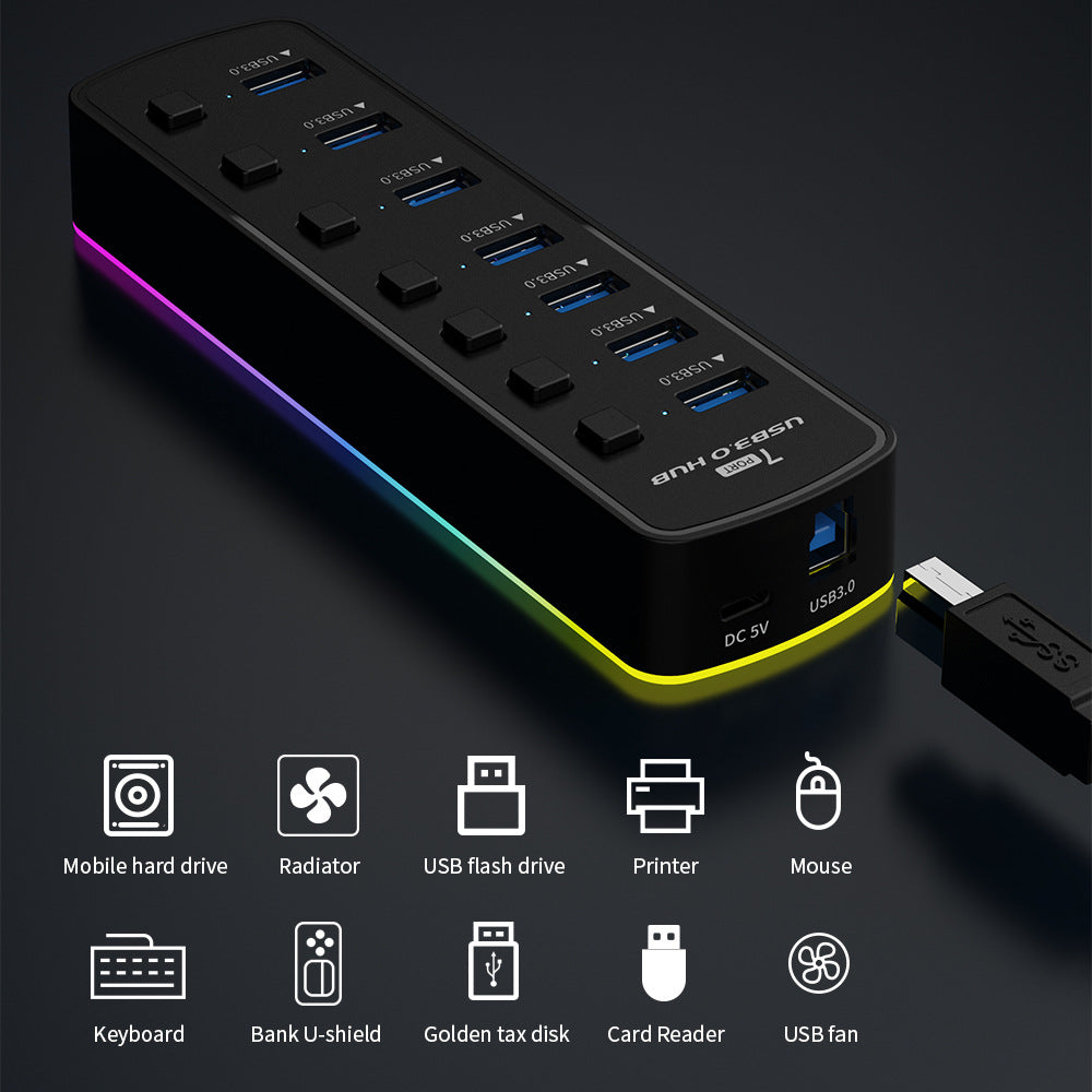 custom RGB cool usb hub3.0 - Customised with Logo Printing - Corporate ...