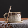 Load image into Gallery viewer, Creative stoneware coffee cup and saucer set