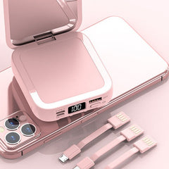 Built-in Cable Power Bank with Mirror