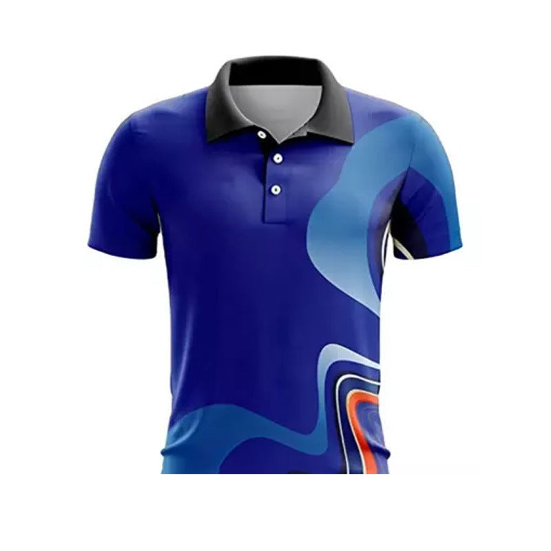 Men's Sublimation Lapel POLO Shirt 3D Full Printing