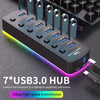 custom RGB cool usb hub3.0
