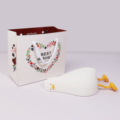 mini lying flat duck cartoon hand warmer