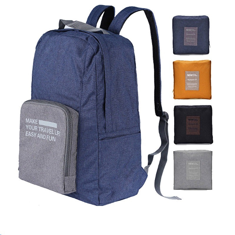 Folding travel backpack