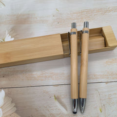 bamboo pen set with metal hooks