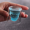 Load image into Gallery viewer, Creative Bar Double Glass Skull Cup