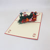 将图像加载到图库查看器中， Santa Claus train 3D stereo greeting gift card , card corporate gifts , Apex Gift