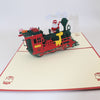 Santa Claus train 3D stereo greeting gift card , card corporate gifts , Apex Gift