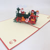 Santa Claus train 3D stereo greeting gift card , card corporate gifts , Apex Gift