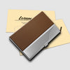将图像加载到图库查看器中， Stainless Steel Leather Card Holder , card holder corporate gifts , Apex Gift