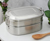 Steel double-decker lunch box customizable , Box corporate gifts , Apex Gift