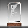 Load image into Gallery viewer, wood crystal trophy medal , trophy corporate gifts , Apex Gift