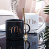Muatkan imej ke dalam pemapar Galeri, Simple black and white gilt edged ceramic mark cup customized , mack corporate gifts , Apex Gift