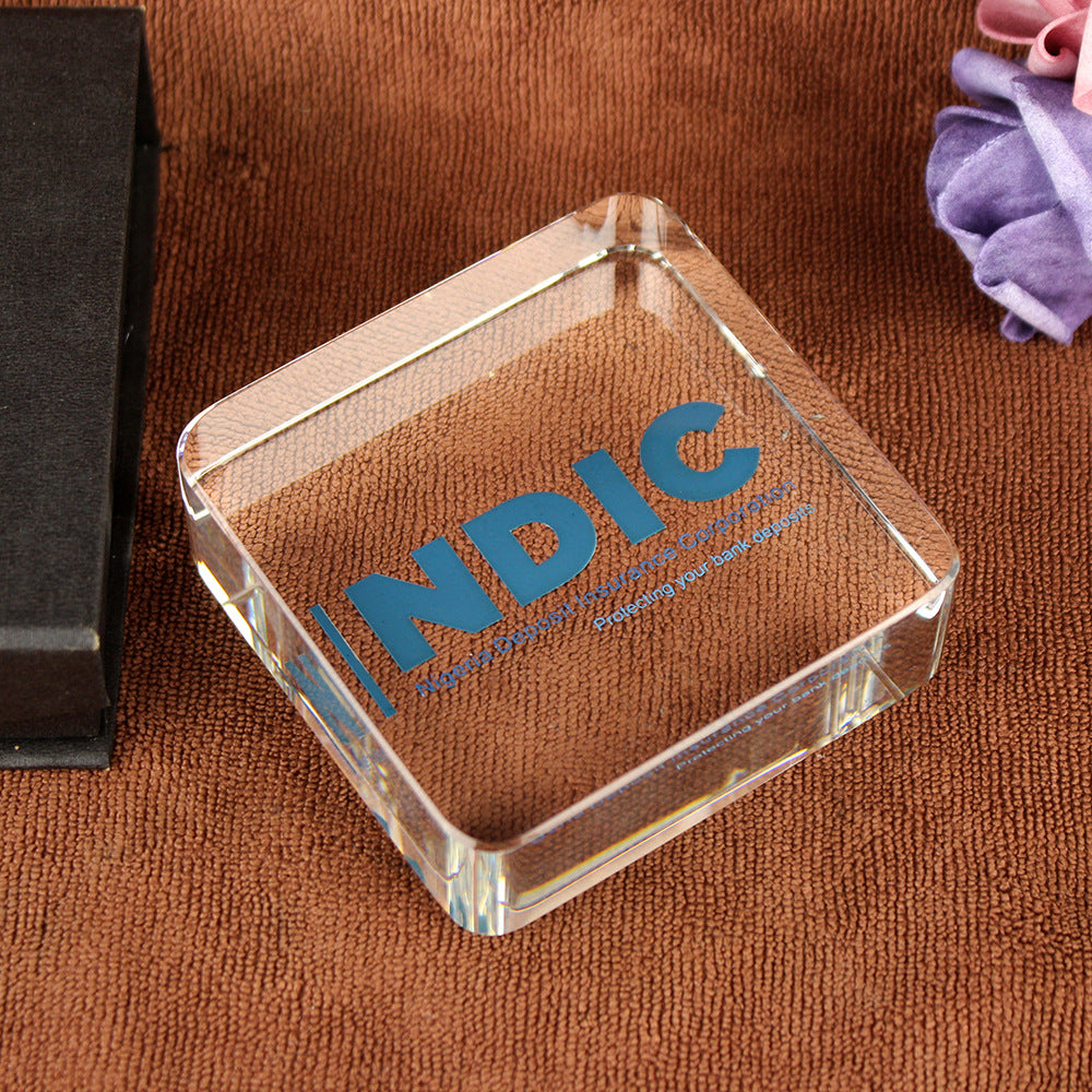 Customised Paperweights Crystal paperweight Customized - Customised with Logo Printing ...