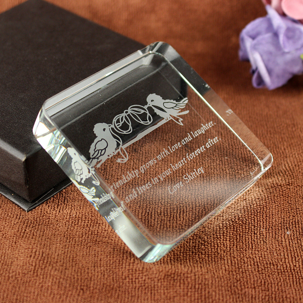 Customised Paperweights Crystal paperweight Customized - Customised with Logo Printing ...