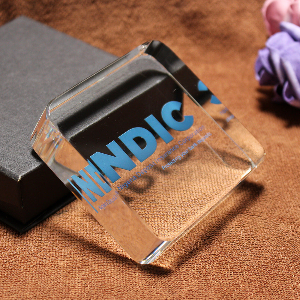 Customised Paperweights Crystal paperweight Customized - Customised with Logo Printing ...