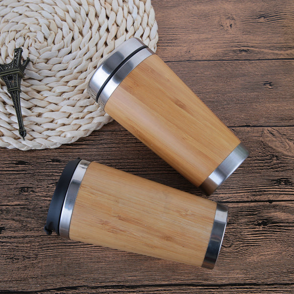 Bamboo stainless steel coffee cup , thermos cup corporate gifts , Apex Gift