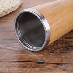 Bamboo stainless steel coffee cup , thermos cup corporate gifts , Apex Gift