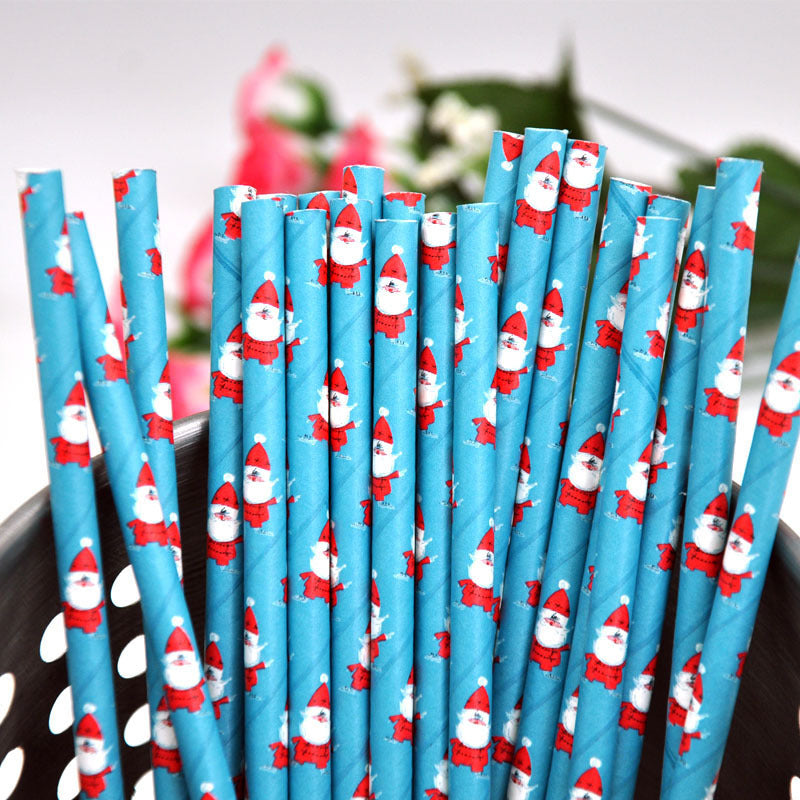 Christmas party decorative paper straw beverage juice , paper straw corporate gifts , Apex Gift