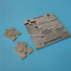 zinc alloy cup pad puzzle LOGO , cup pad corporate gifts , Apex Gift