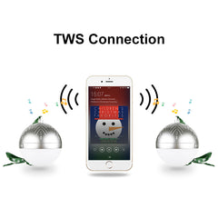 Christmas ball Bluetooth TWS speaker colorful flash lights , Bluetooth corporate gifts , Apex Gift