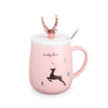 Nordic style stereo antler lid ceramic mug , mug corporate gifts , Apex Gift