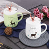 Muatkan imej ke dalam pemapar Galeri, Nordic style stereo antler lid ceramic mug , mug corporate gifts , Apex Gift