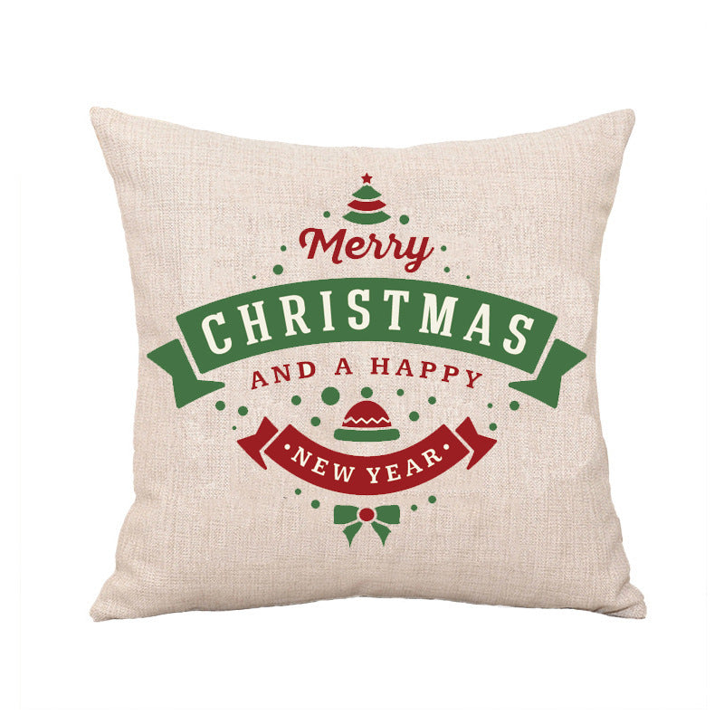Santa Claus Elk Cartoon Printed Sofa Pillow , pillow corporate gifts , Apex Gift