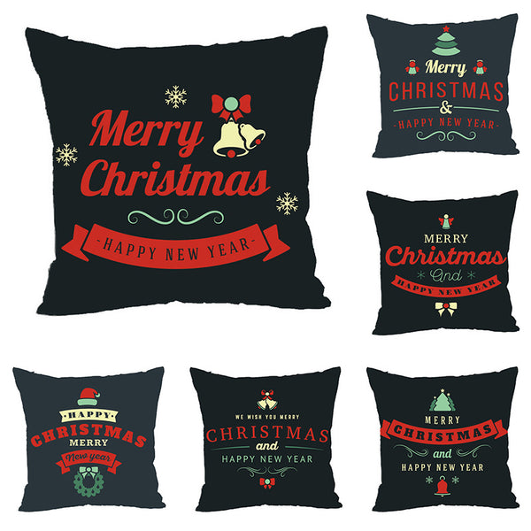 Santa Claus Elk Cartoon Printed Sofa Pillow , pillow corporate gifts , Apex Gift
