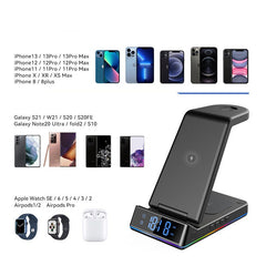 Portable foldable vertical wireless charger