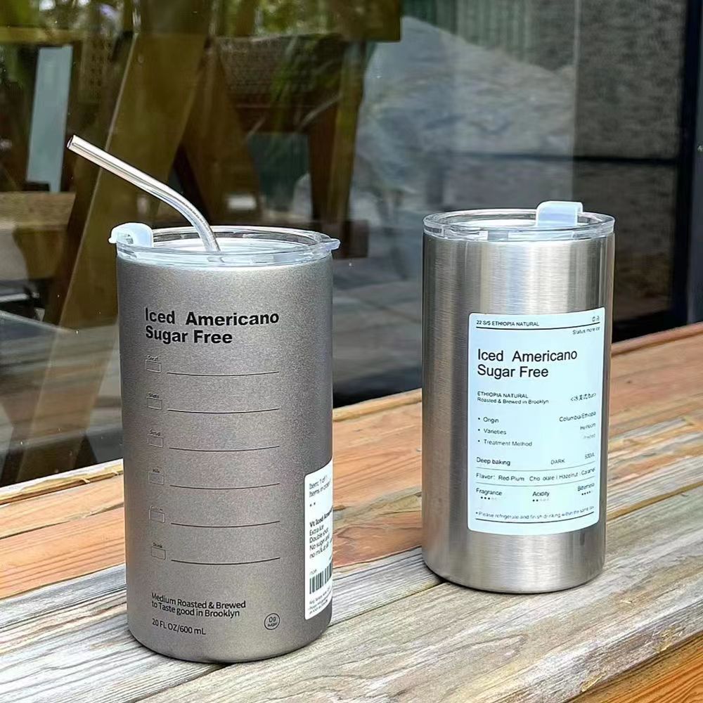 Stainless steel 600ml ice coffee cup