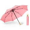 Wind resistant three fold umbrella