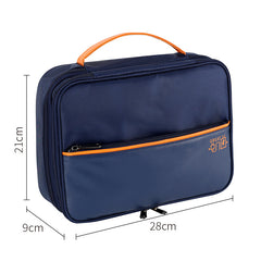 three-layer travel handbag